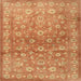 Square Traditional Orange Persian Rug, tr2051