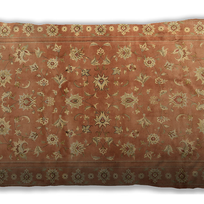 Traditional Classic Rectangular Orange Lumbar Throw Pillow, 13 inch by 19 inch, lbtr2051