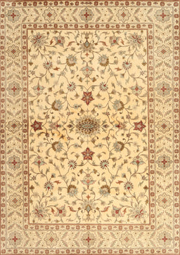 Machine Washable Traditional Orange Rug, wshtr2053