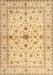 Machine Washable Traditional Orange Rug, wshtr2053