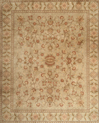 Machine Washable Traditional Sand Brown Rug, wshtr2055