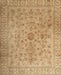 Machine Washable Traditional Sand Brown Rug, wshtr2055