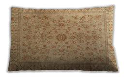 Traditional Classic Rectangular Brown Sand Brown Lumbar Throw Pillow, 13 inch by 19 inch, lbtr2055