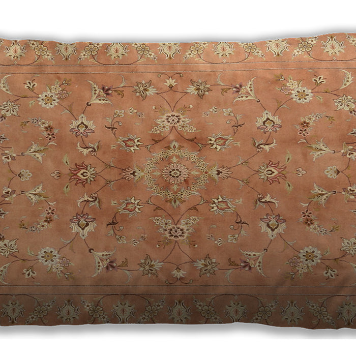 Traditional Classic Rectangular Orange Lumbar Throw Pillow, 13 inch by 19 inch, lbtr2057