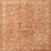 Square Traditional Orange Persian Rug, tr2057