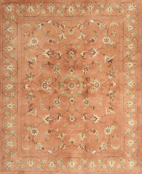 Machine Washable Traditional Orange Rug, wshtr2057