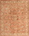 Machine Washable Traditional Orange Rug, wshtr2057