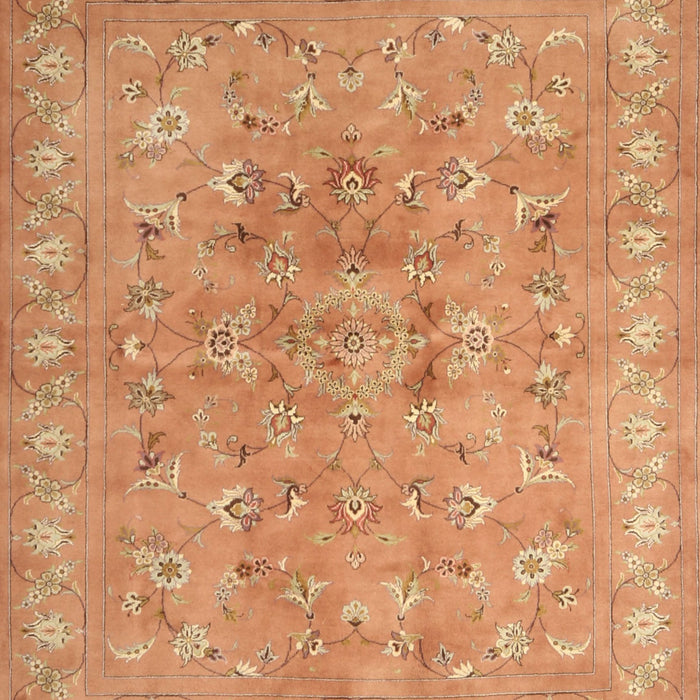Machine Washable Traditional Orange Rug, wshtr2057