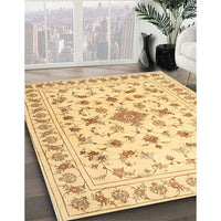 Traditional Mustard Yellow Persian Rug, tr2058