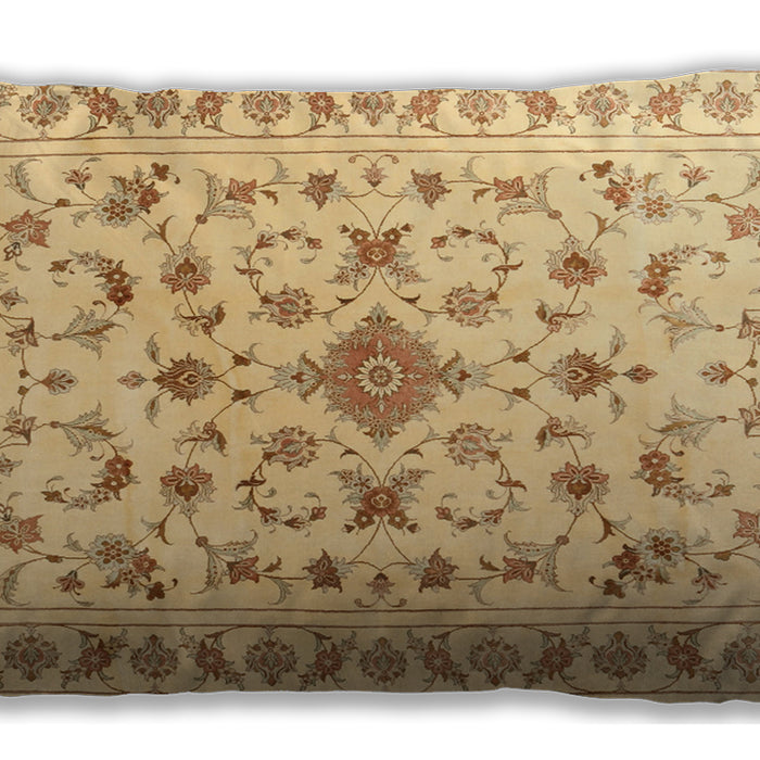 Traditional Classic Rectangular Mustard Yellow Lumbar Throw Pillow, 13 inch by 19 inch, lbtr2058