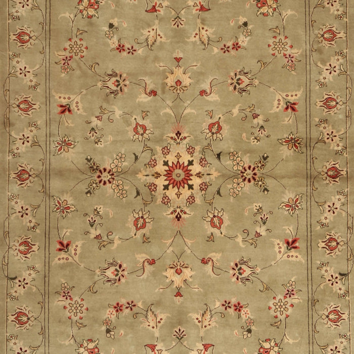 Machine Washable Traditional Gold Rug, wshtr2059