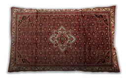 Traditional Classic Rectangular Rust Pink Lumbar Throw Pillow, 13 inch by 19 inch, lbtr205