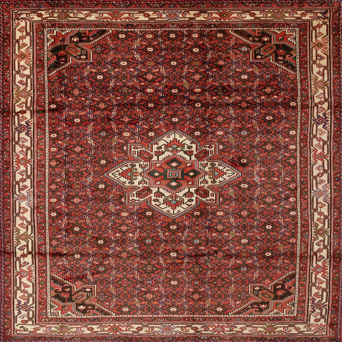Square Traditional Rust Pink Persian Rug, tr205