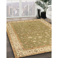 Traditional Metallic Gold Persian Rug, tr2060