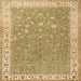 Square Traditional Metallic Gold Persian Rug, tr2060