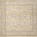 Square Traditional Deep Peach Orange Persian Rug, tr2061