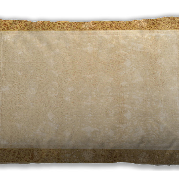 Traditional Classic Rectangular Sun Yellow Lumbar Throw Pillow, 13 inch by 19 inch, lbtr2066