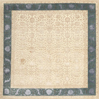 Machine Washable Traditional Gold Rug, wshtr2068