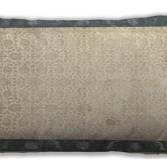 Traditional Classic Rectangular Golden Blonde Gold Lumbar Throw Pillow, 13 inch by 19 inch, lbtr2068