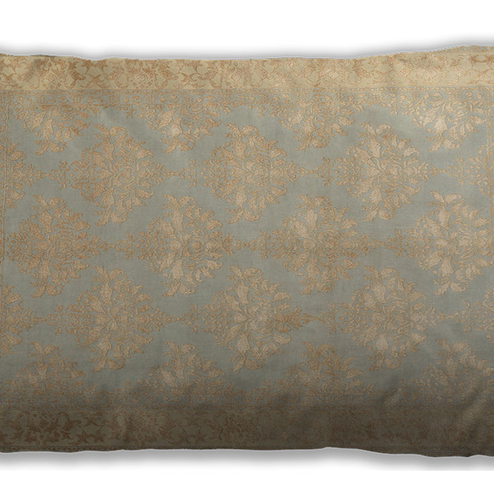 Traditional Classic Rectangular Brown Lumbar Throw Pillow, 13 inch by 19 inch, lbtr2069