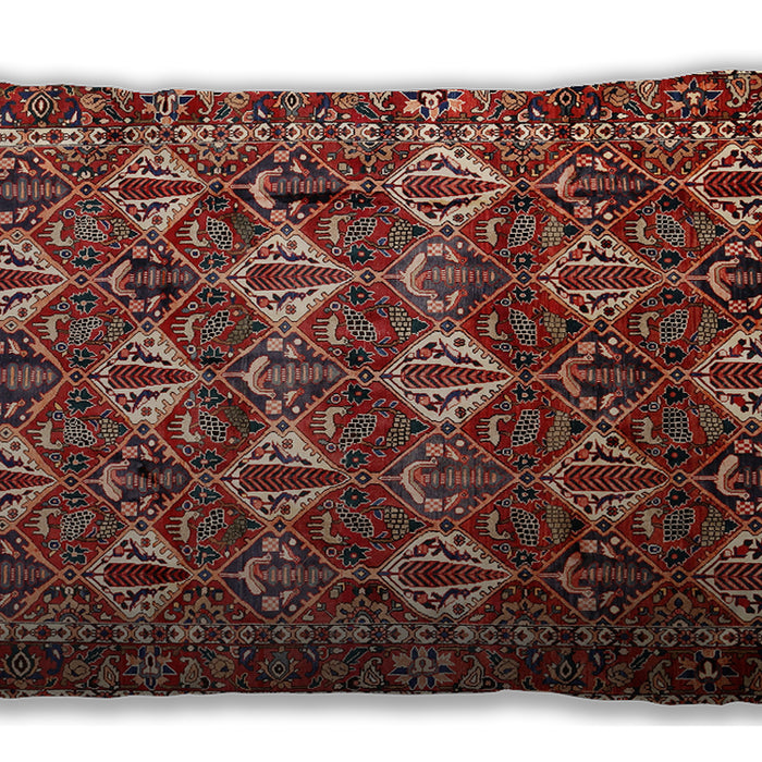 Traditional Classic Rectangular Orange Salmon Pink Lumbar Throw Pillow, 13 inch by 19 inch, lbtr206