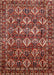 Machine Washable Traditional Orange Salmon Pink Rug, wshtr206