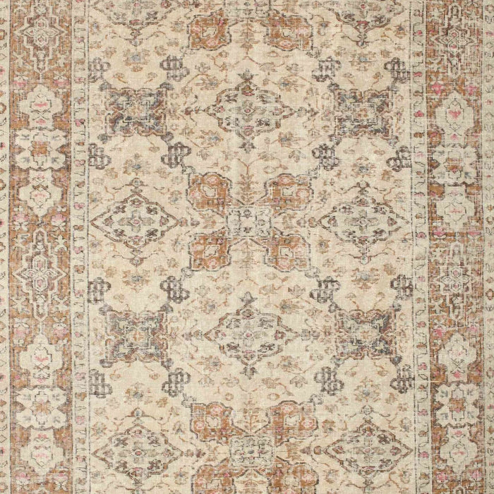 Machine Washable Traditional Brown Rug, wshtr2072