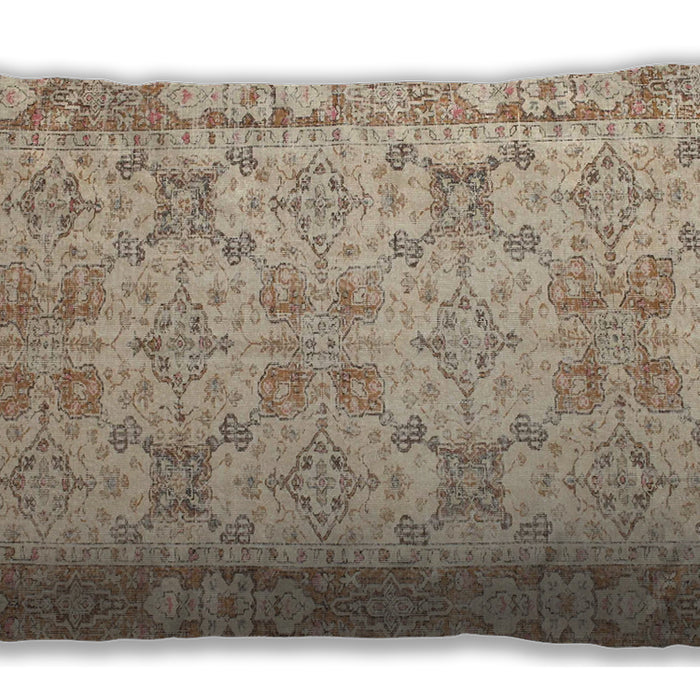Traditional Classic Rectangular Brown Lumbar Throw Pillow, 13 inch by 19 inch, lbtr2072
