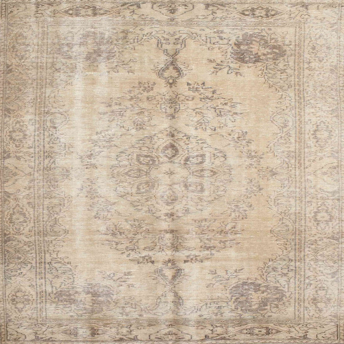 Square Traditional Deep Peach Orange Persian Rug, tr2074