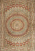 Traditional Saddle Brown Medallion Rug, tr2078