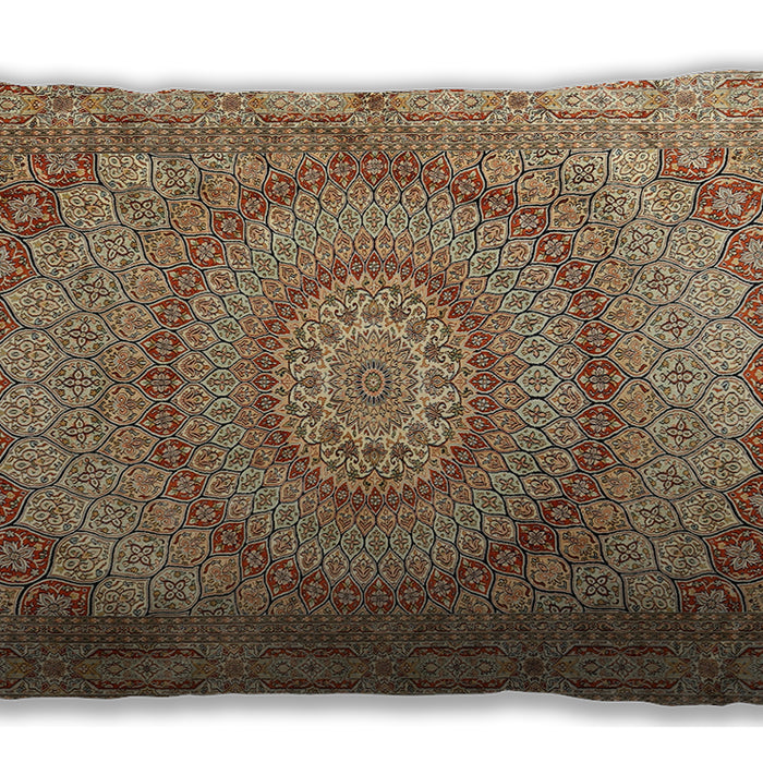 Traditional Classic Rectangular Saddle Brown Lumbar Throw Pillow, 13 inch by 19 inch, lbtr2078