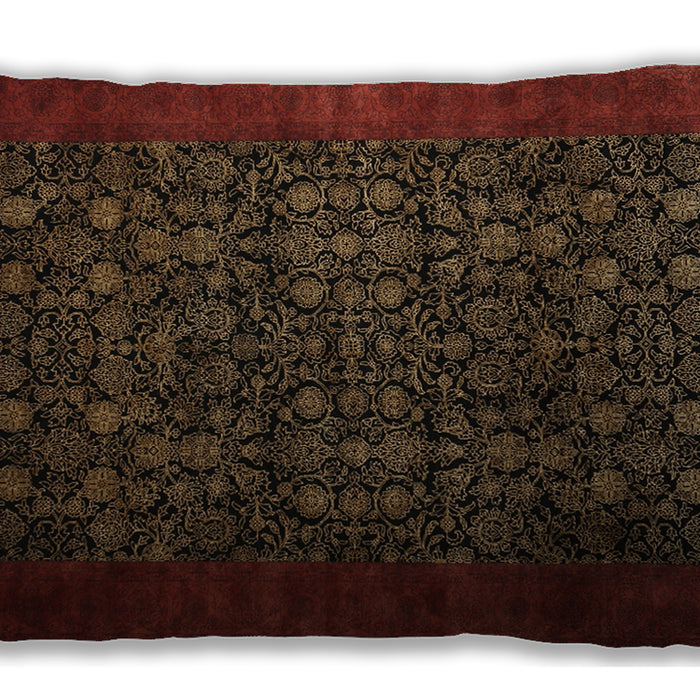 Traditional Classic Rectangular Dark Sienna Brown Lumbar Throw Pillow, 13 inch by 19 inch, lbtr2079