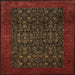 Square Traditional Dark Sienna Brown Persian Rug, tr2079