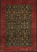 Traditional Dark Sienna Brown Persian Rug, tr2079