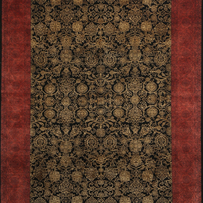 Traditional Dark Sienna Brown Persian Rug, tr2079