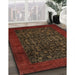 Traditional Dark Sienna Brown Persian Rug in Family Room, tr2079