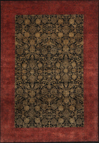 Machine Washable Traditional Dark Sienna Brown Rug, wshtr2079