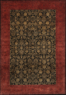 Machine Washable Traditional Dark Sienna Brown Rug, wshtr2079