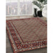 Traditional Camel Brown Persian Rug in Family Room, tr207