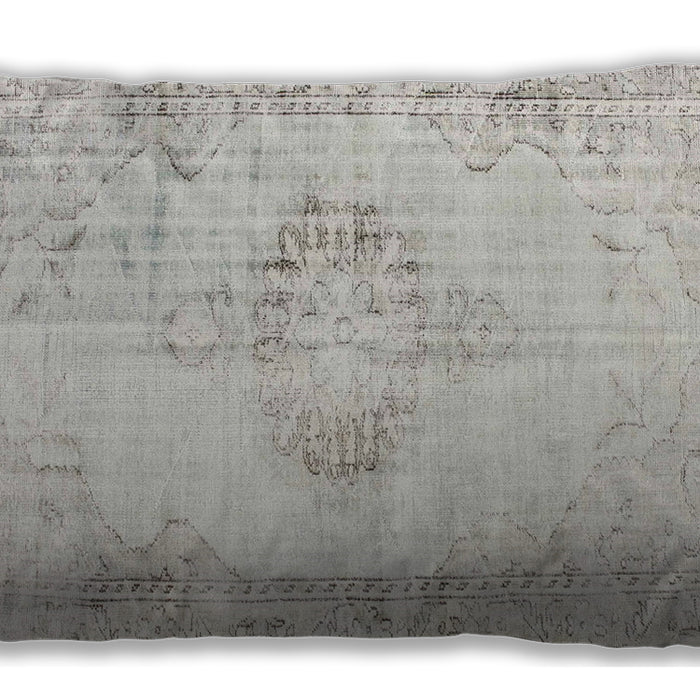 Traditional Classic Rectangular Silver Pink Lumbar Throw Pillow, 13 inch by 19 inch, lbtr2080