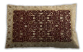 Traditional Classic Rectangular Saffron Red Lumbar Throw Pillow, 13 inch by 19 inch, lbtr2084