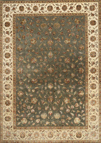 Machine Washable Traditional Red Brown Rug, wshtr2085