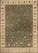 Machine Washable Traditional Red Brown Rug, wshtr2085