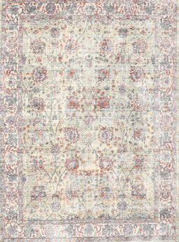 Machine Washable Traditional White Gold Rug, wshtr2087
