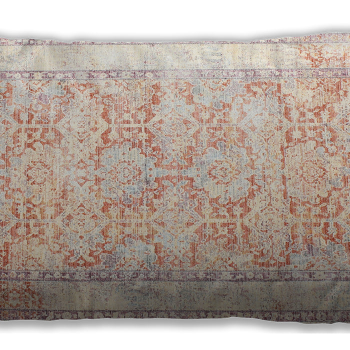 Traditional Classic Rectangular Moccasin Beige Lumbar Throw Pillow, 13 inch by 19 inch, lbtr2090