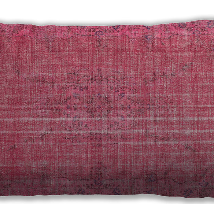 Traditional Classic Rectangular Raspberry Red Lumbar Throw Pillow, 13 inch by 19 inch, lbtr2093