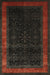 Machine Washable Traditional Night Red Rug, wshtr2094