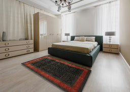 Traditional Red Persian Rug in a Bedroom, tr2094