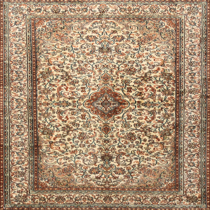 Round Machine Washable Traditional Sienna Brown Rug, wshtr2095