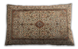 Traditional Classic Rectangular Sienna Brown Lumbar Throw Pillow, 13 inch by 19 inch, lbtr2095